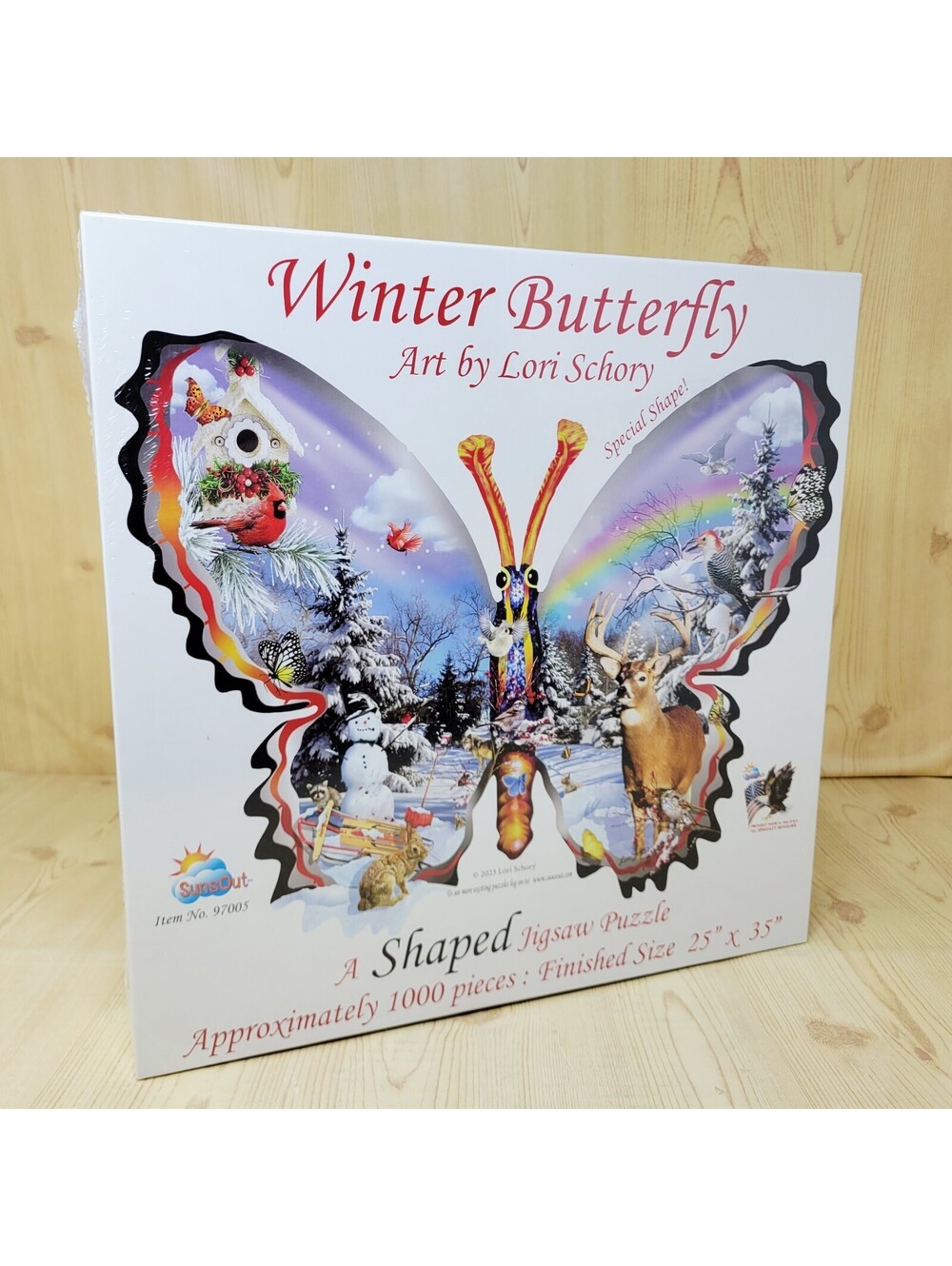 NEW Sunsout 1000-piece Jigsaw Puzzle Winter Butterfly 97005 NEW SEALED